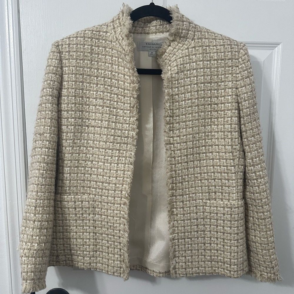 Tahari Tweed Blazer Petite